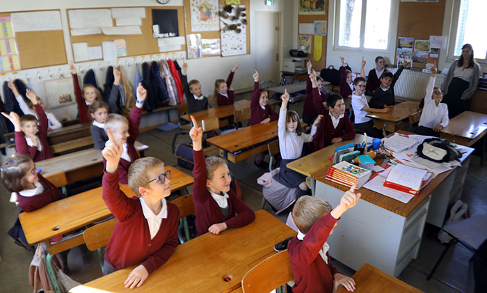 Les élèves en classe